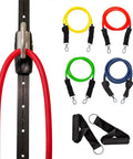 Space Saving Wall Mount Gym Anchor System With 4 Stackable Resistance Bands Adjustable Rail Car For full body workouts and therapy.