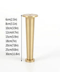 Brass Furniture Feet Set Of 4 with adjustable legs showing height options for sofas, cabinets, and coffee tables.