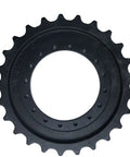 Heavy Duty Track Drive Sprocket for Bobcat MS070, solid black build, undercarriage replacement part, designed for durability.