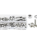 All In One M2 To M6 Machine Screw Set With 304 Stainless Hex Socket Bolts Nuts Washers And Gaskets Metric Thread Hardware Kit Packed With 120Pcs M5 Pack For DIY Projects And Repairs, sorted in organizer