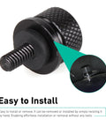 Knurled Aluminum Rear Seat Bolt Kit With Screws And Nuts For Harley Davidson Touring Sportster Softail Dyna 1996 Through 2024 Black Finish