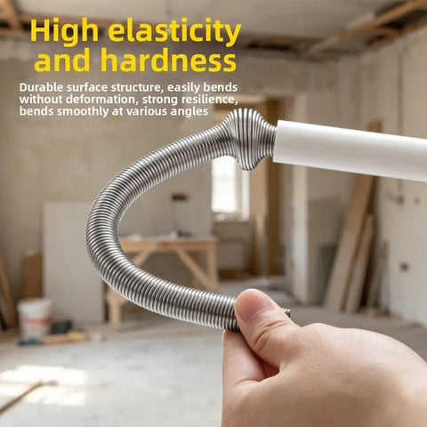 Complete Stainless Steel Threading Kit For Electrical Installations With Two Size Options 0.15mm X 1.2mm X 23cm And 0.15mm X 1.48mm X 24cm Heavy Duty Conduit Threader For DIY Wiring Projects, bent in hand