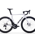 Carbon Siber Road Bike With Ultegra Di2 8170 Wireless Shifting 24 Speed Road Bicycle Carbon Frame And Wheelset Disc Brakes White 44Cm