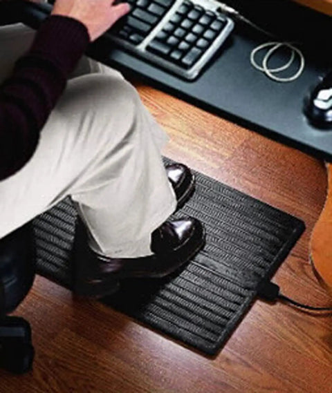 Electric Foot Warmer Mat Portable Heated Rubber Floor Pad For Home Office Garage And Car 120 Watt Personal Space Heater