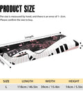 Product size diagram for Pink Musical Notes Keyboard Dust Cover With Elastic Band Breathable Stretch Cloth Fits Full Keyboard For Digital Electric Pianos Protects From Dust Dirt And Spills.