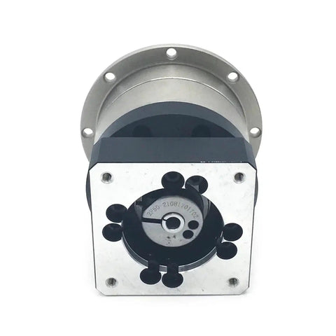 Smooth Slick Circular Flange Helical Planetary Gearhead Low Backlash Speed Reducer For Nema 23 34 Servo Motor with silver flange.