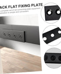 Metal Track Connection Plate Set For Barn Door Fixes Straight Brace Brackets And Fixing Plates For Easy No Fuss Installation Replacement Rails Durable Carbon Steel Repair Kit Works On Old Or Damaged Barn Door Tracks.