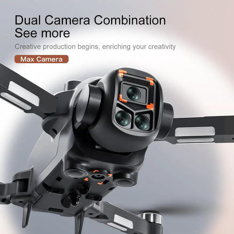 Camera Drone With 5.6 Inch HD Screen Remote, Brushless Motor Power, Ultra Lightweight Under 250g Foldable Pro Quadcopter dual camera