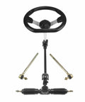 270mm Steering Wheel Steel Kit With 22mm Universal Clamps And 320mm Rack Pinion Adjustable Shaft For 110cc Go Kart Golf Buggy UTVs