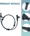 Rear Left ABS Wheel Speed Sensor Plug And Play For Heyue Direct Fit Replacement OEM 3630050U2010 Anti Lock Braking System Sensor With Easy Install And Reliable Performance black cable sensor