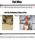 Cutting guide image for Top Tier Adjustable Black Wrought Iron Stair Railing for Indoor and Outdoor deck projects.