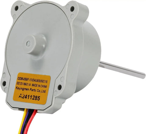 Evaporator Fan Motor Assembly for Refrigerators Replacement Fits LG and Kenmore Models Including LFC21776ST LFCS22520S LFX25973D LFX25974ST Replaces AP7211789 PS17308826 EAU63103209 Keeps Your Fridge Chill and Running Smooth, back view showing wiring and label details.