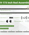 Assembly guide for Extra Long Tension Curtain Rod 39 To 173 Inches 3.3 To 14 Feet Outdoor No Drilling For Patio Windows