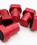 Red Aluminum Bench Dogs 0.79 Inch 20mm For Workbench Holes Universal Fit 6 Pack Quick Grip Sturdy Woodworking Clamps Accessory