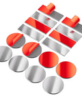 Ultra Thin Magnetic Cabinet Door Catch Set, Eight Pack With Rectangle And Round Magnets, Adhesive Drawer Magnets, stainless steel