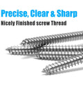 Close-up of stainless steel screws from All In One Wood Screws Set 815 Piece Stainless Steel Assortment For M3 M4 M5 M6 Self Tapping Screws