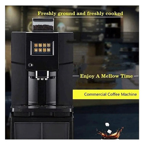 Super Automatic Espresso Machine And Hot Water Dispenser Combo Featuring Easy One Touch Operation, black commercial coffee machine.