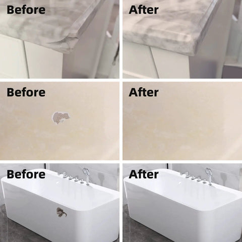 Tile And Granite Marble Fix It Kit For Porcelain Quartz And Other Stone Surfaces That Fix Chips Dents Cracks Holes Scratches And Reattach Missing Pieces On Countertops Tiles Sinks Edges And Corners
