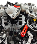 Technical Car Suspension Building Kit with 144 pieces including wheels, connectors, and gears for Mindstorms STEM learning.