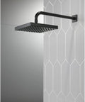 Chrome 8 Inch Square Rain Shower Head With Soft Rain Spray for a dope spa-like shower, overhead design, wall-mounted.