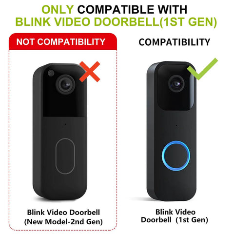 Adhesive Door Mount For Video Doorbell 2021 Gen 1 Not For 2025 Gen 2 No Drill Bracket Black Sturdy Stick On Mount compatibility guide