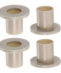 Heavy Duty 4 Piece Flanged Sleeve Bearings With Self Lubricating Nylon Bushings For Shafts 16mm Bore 18mm Od 23Mm Length gray nylon bushings set close-up view