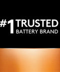 #1 TRUSTED BATTERY BRAND graphic with copper color border, emphasizing reliability for Heavy Duty 21/23 12 Volt Alkaline Battery 4 Pack For Key Fobs Car Alarms GPS Trackers Long Lasting Reliable Juice That Runs Your Gadgets Smooth And Crushes The Drains Without Skipping A Beat.
