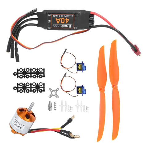 1100KV Brushless Motor With 40A ESC And Safety For RC Planes SG90 9G Micro Servo Lightweight High Torque Ready To Fly Kit