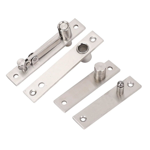 Heavy Duty Stainless Steel Pivot Hinge With 360 Degree Rotation For Wood Or Aluminum Frames And Concealed Doors Supports Up To 300 Lbs High Performance Door Hardware For Smooth Quiet Operation close-up view.