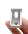 Close-up of 10 Series Aluminum Extrusion Corner Bracket for 1010 Rails, showing the 90-degree connector design and durable aluminum material.
