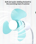 ZEPFJHE E27 Ceiling Fan with LED Light Brushless Motor for Bedroom, Green, close-up of fan blades and light.