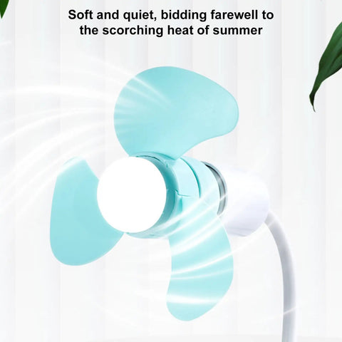 Veltros E27 Ceiling Fan with LED Light Quiet for Kitchen, turquoise blades and light, ideal for summer cooling.