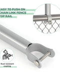 18 Pack Chain Link Fence Extension Kit With 25.2 Inch Height And 2.2 Inch Bracket, Durable Galvanized Post Extender For Dogs And Privacy