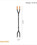 60 Inch Long Handled Steel Post Hole Digger For Fence Posts And Garden Soil, Delivers Deep Digging Up To 12 Inches With Offset Handles