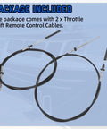 Package of 2, 12ft Throttle Shift Remote Control Cables for outboard motors fits Johnson Evinrude OMC BRP 1979 to present