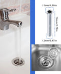 Rock Solid 70mm Chrome Plated Brass Extended Bolt Screw Kitchen Sink Basket Strainer Plug Drain Replacement for quartz basin.