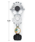 Stanbroil horizontal two-stage propane regulator with gauge, aluminum body, 3/8 in female NPT, QCC1