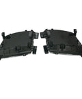High Grade Pair Driving Fog Lights Boasting Hella Bright Glow And Snazzy Clear Lens Built To Drop Right Into Tesla Model S 2012 To 2020 US Spec Front Bumper Upgrade Kit, showing the durable black housing.