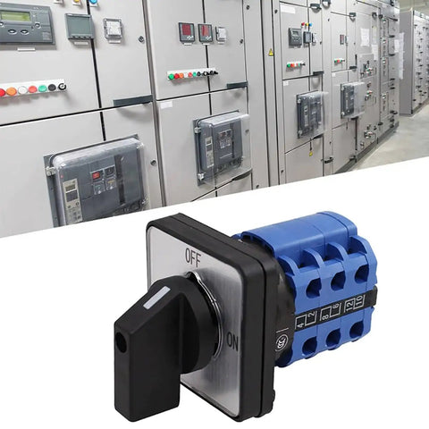 Heavy Duty Universal Changeover Selector Switch For Power Transfer, Two Position, Twelve Terminals, 380V 25A Rotary Cam Switch
