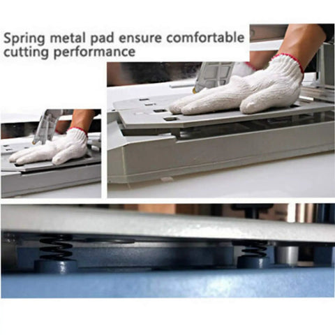 Heavy Duty Manual Tile Cutter 630mm 25 Inch For Wall And Floor Ceramic Porcelain Tiles Cutting Tool with spring metal pad detail