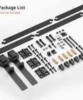 Heavy Duty Bi-Fold Barn Door Hardware Kit for Double Doors, 4 Ft 48 Inch Sliding Track System, Carbon Steel, Rust Resistant