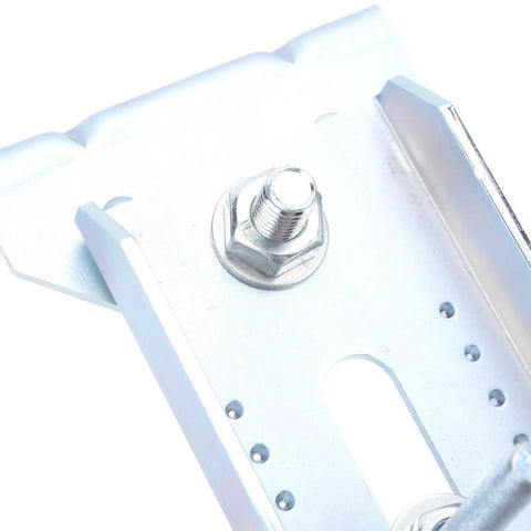 Swivel Top Boat Trailer Bunk Bracket Kit Set Tough As Nails Heavy Duty Galvanized close-up showing bolt and bracket detail