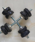 4 Pack Generator Rubber Mounts For Noise Reduction And Anti Vibration, heavy duty dampeners with metal bolts, overhead view