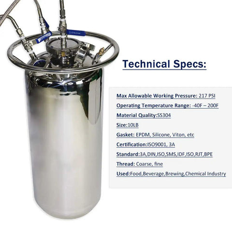 Straight Up Heavy Duty 10LB Closed Loop Extractor System With Premium Stainless Steel Vacuum Chamber, technical specs visible.