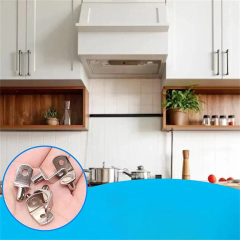 Heavy Duty Shelf Pegs With L Shaped Brackets And Nickel Plated Pins for kitchen storage and industrial shelving support