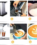 Ultra Compact Espresso Coffee Maker With Milk Frother And Quick Direct Select Buttons for Easy 2 Cup Brews Large 1.7L Water Tank process