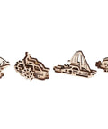 Anti Stress 3D Puzzle Set Of 4 U Fidgets Miniature Mechanical Models With Self Assembly, plywood sailing boat models