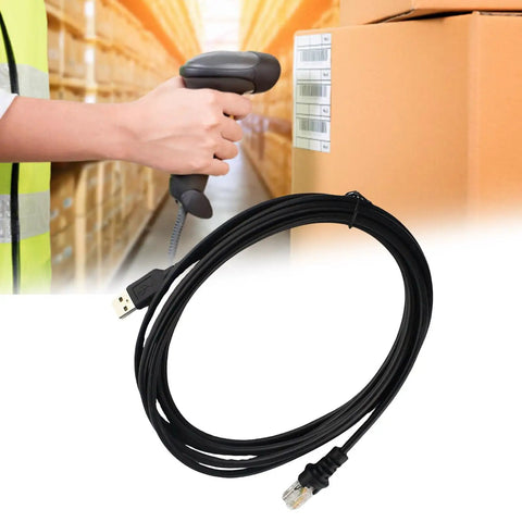 Flat USB Barcode Scanner Cable 2M For MS5145 MS9540 MS7120 MS9590 MS1690 used with scanner in warehouse