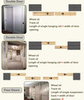 Level Up Your Pad With Heavy Duty Double Barn Door Sliding Kit Featuring Smooth Gliding Pulleys For Interior Wooden Doors, installation guide.