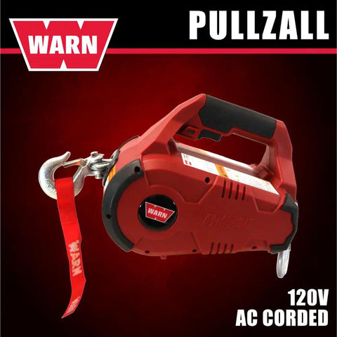 Heavy-Duty 120V AC Electric Winch With 1000 Lb Capacity For Vehicle Recovery, No-Load Line Speed Of 13.8 Fpm, Built Tough For Real-World Rugged Jobs, Easy To Use And Durable Winch That Replaces Outdated Come-Alongs, red corded unit